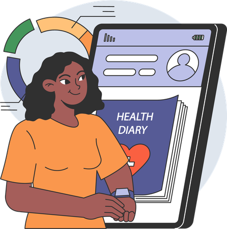 Digital health app  Illustration
