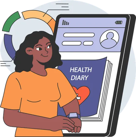 Digital health app  Illustration