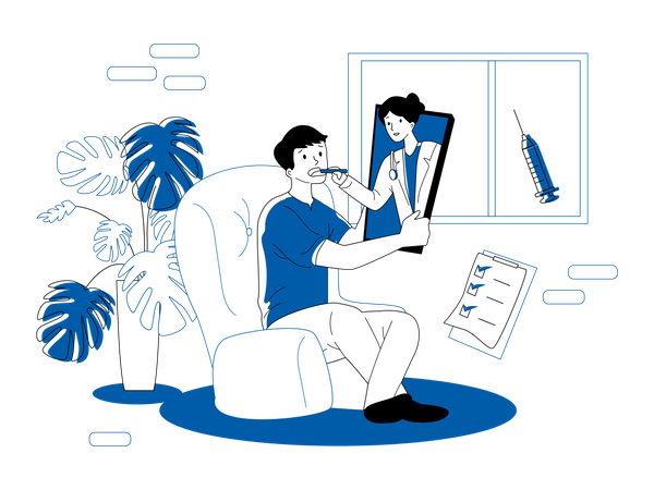 Digital health checkup  Illustration