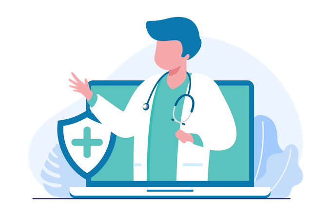 Digital health checkup  Illustration