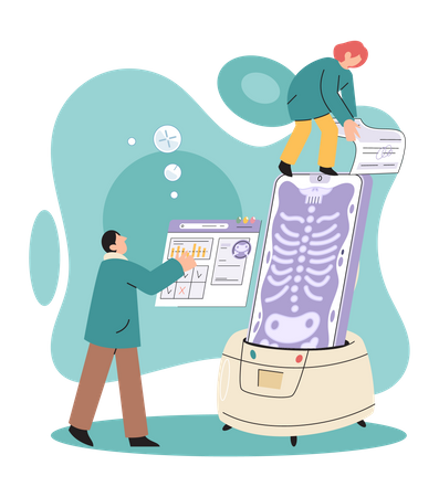 Digital health service  Illustration