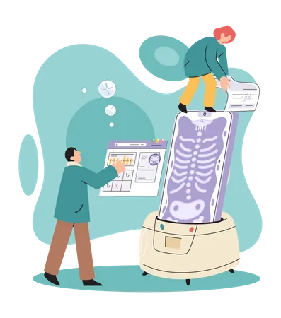 Digital health service  Illustration