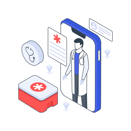 Digital Health Services  Illustration