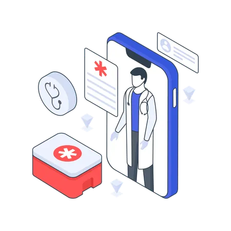 Digital Health Services  Illustration