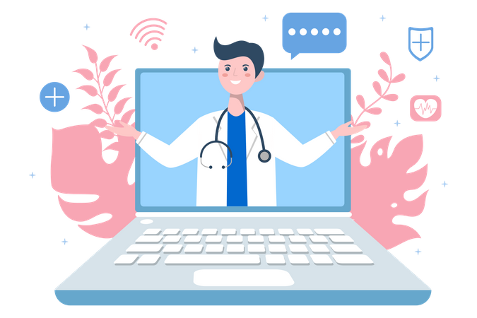 Digital Healthcare  Illustration