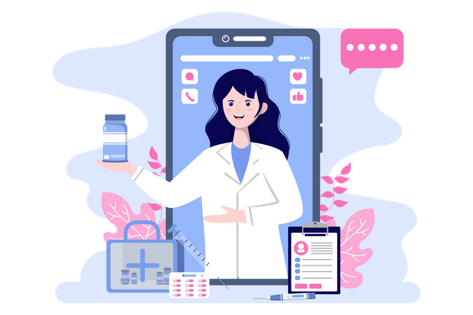 Digital healthcare  Illustration