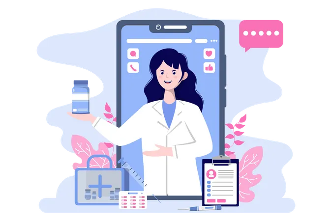 Digital healthcare  Illustration