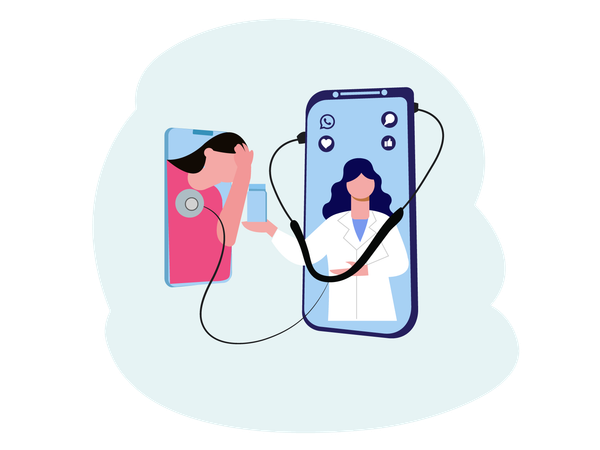 Digital healthcare  Illustration