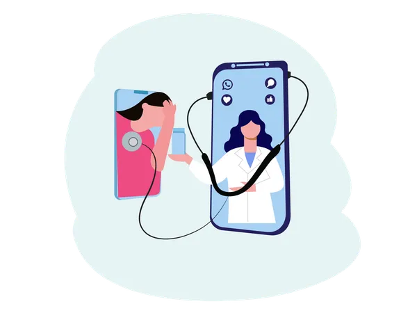 Digital healthcare  Illustration