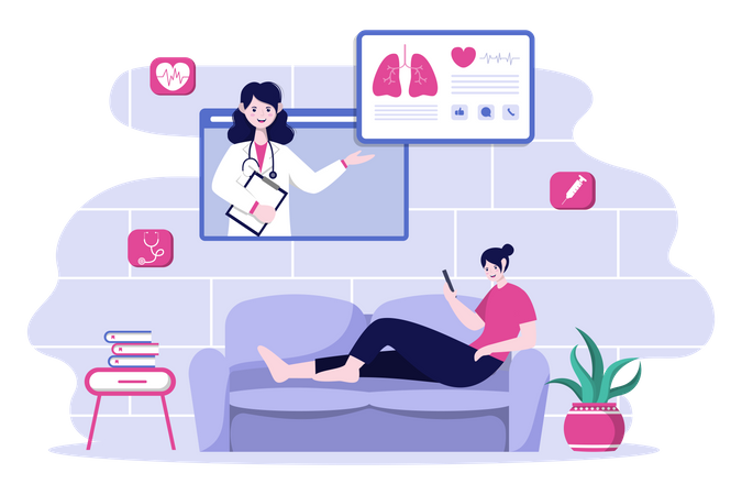 Digital healthcare  Illustration