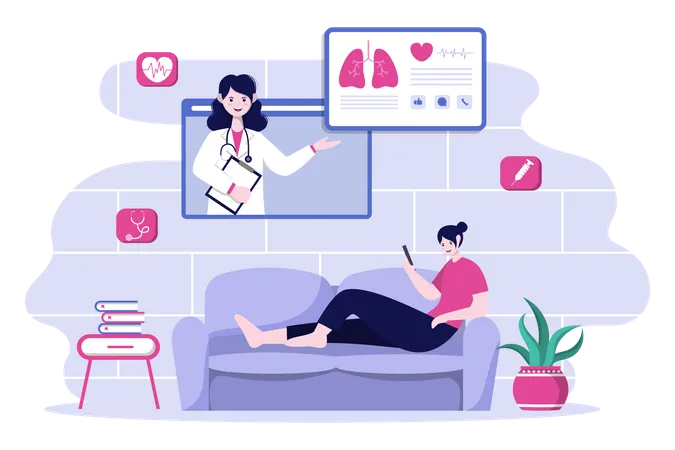 Digital healthcare  Illustration