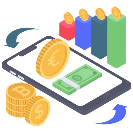 Digital Investment Growth  Illustration