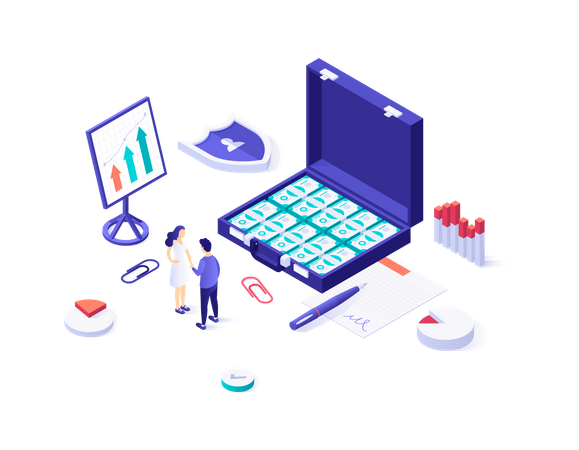 Digital Investment  Illustration