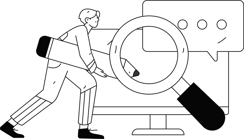 Digital job application form filled by employee  Illustration