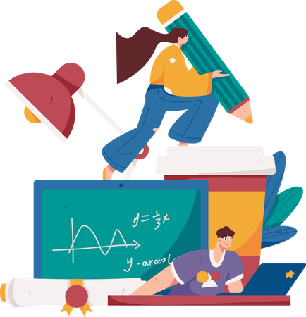 Digital Learning  Illustration