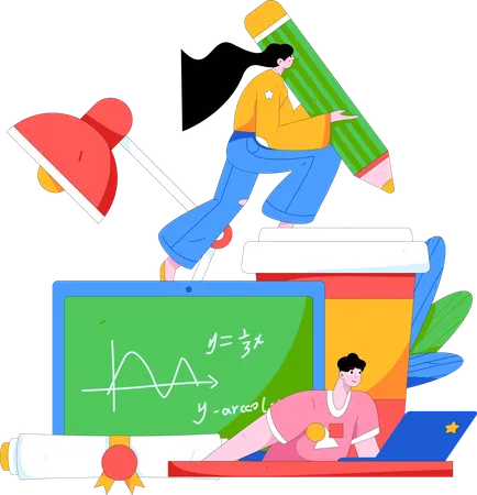 Digital Learning  Illustration