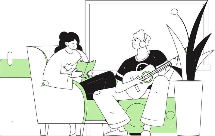 Digital learning  Illustration