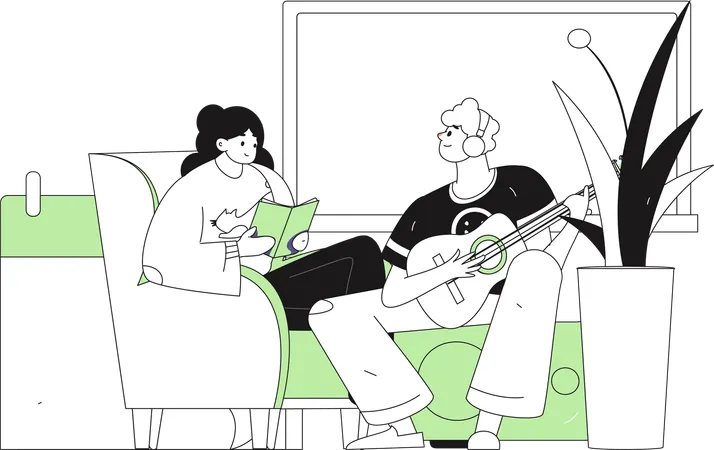 Digital learning  Illustration