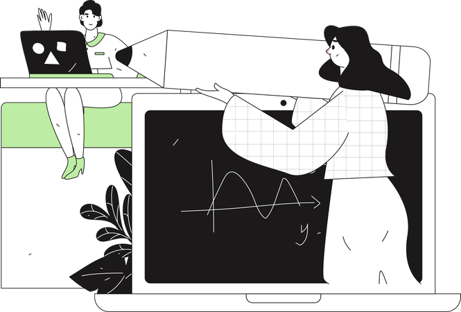 Digital learning  Illustration