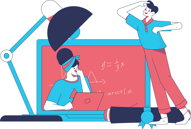 Digital Learning  Illustration