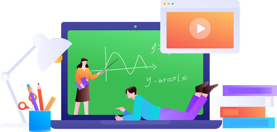 Digital Learning  Illustration