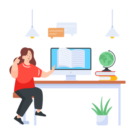 Digital Learning  Illustration