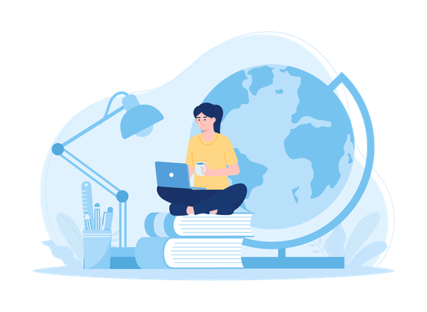 Digital Learning Resources Illustration