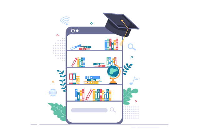 Digital Library App  일러스트레이션