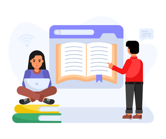 Digital Library  Illustration