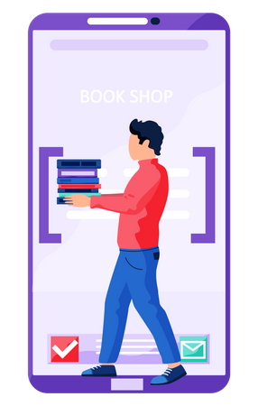 Digital library  Illustration