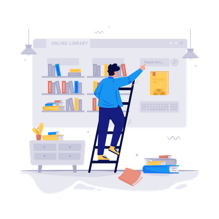 Digital Library  일러스트레이션
