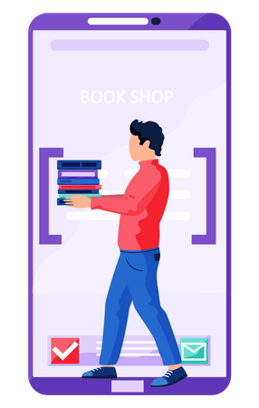 Digital library  일러스트레이션