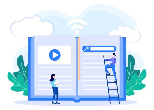 Digital Library  일러스트레이션