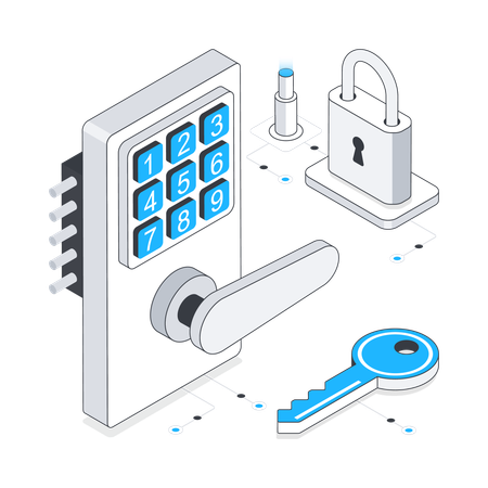 Digital Lock  Illustration