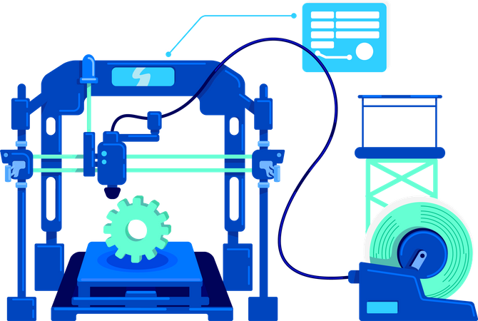 Digital manufacturing  Illustration