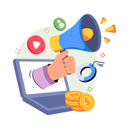 Digital Marketing  Illustration