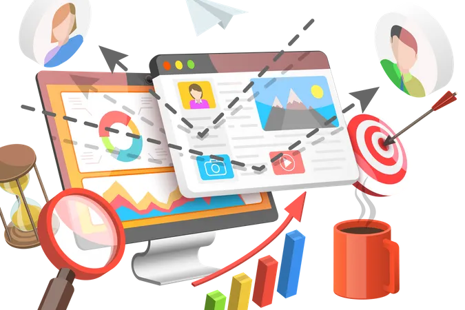 Digital Marketing Analysis  Illustration