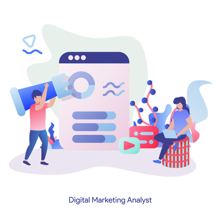 Digital Marketing Analyst Illustration