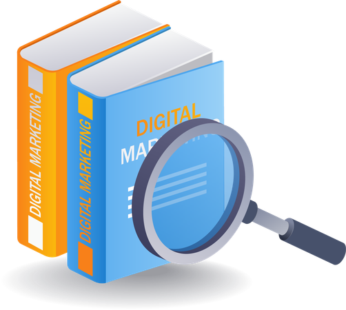 Digital marketing book  Illustration