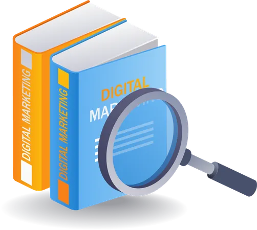 Digital marketing book  Illustration