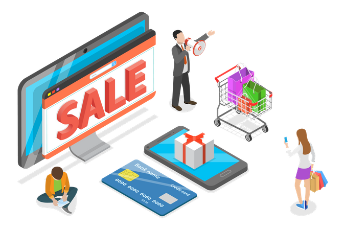 Digital Marketing Campaign  Illustration