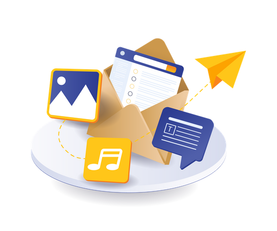 Digital marketing e-mail strategy  Illustration
