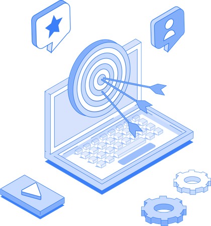 Digital marketing goal  Illustration