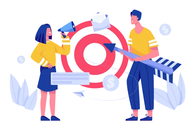 Digital marketing goal  Illustration