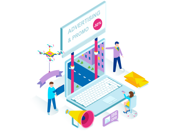 Digital Marketing  Illustration