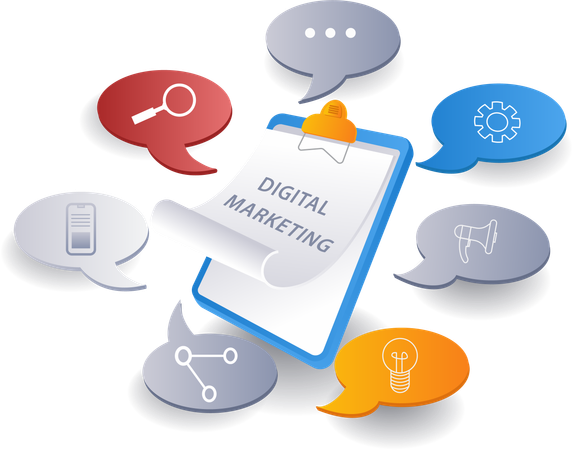 Digital marketing  Illustration