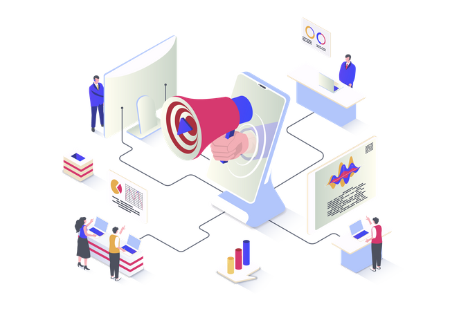 Digital Marketing  Illustration