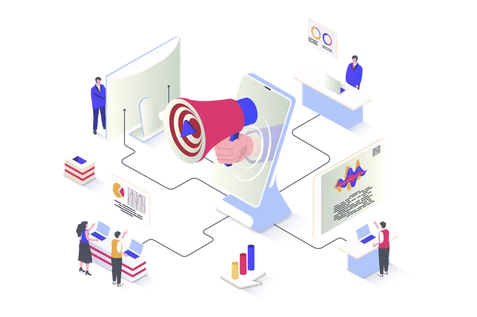 Digital Marketing  Illustration