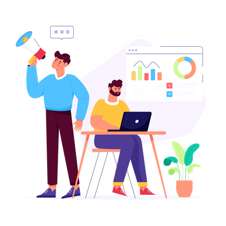 Digital Marketing  Illustration