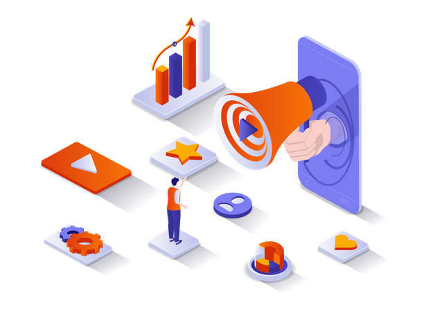 Digital marketing  Illustration